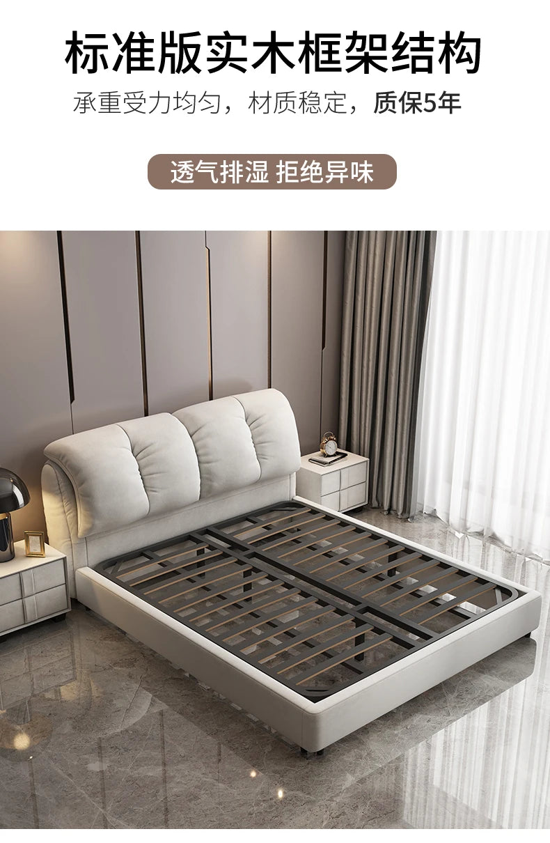 Bedroom Furniture Modern Accessories Double Queen Size Bed With Storage Sleeping Camas De Casal De Luxo Home Decoration