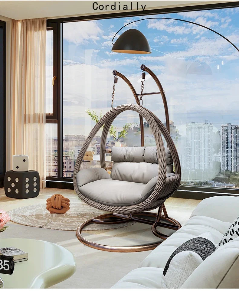 Balcony Basket Swing Chair Rattan Hanging Indoor Hammock Swing Chair Rocking Egg Muebles Jardin Exterior Y Terraza Furniture