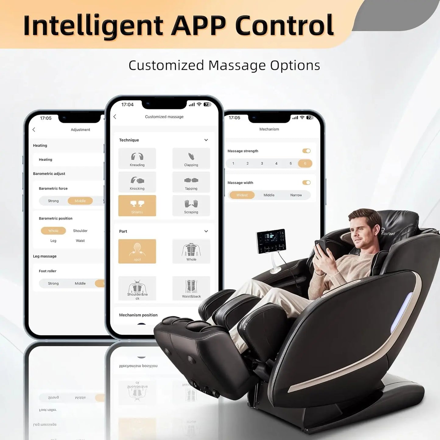 4D Full Body Zero Gravity Massage Chairs with APP, SL Track Shiatsu Stretch Massage Recliner Chair with app 2024 Massage Chair