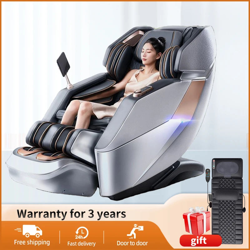 4D SL-Track Zero Gravity full body AirBag Massager Chair Home 3D Office Chair Luxury Electric Massage Sofa