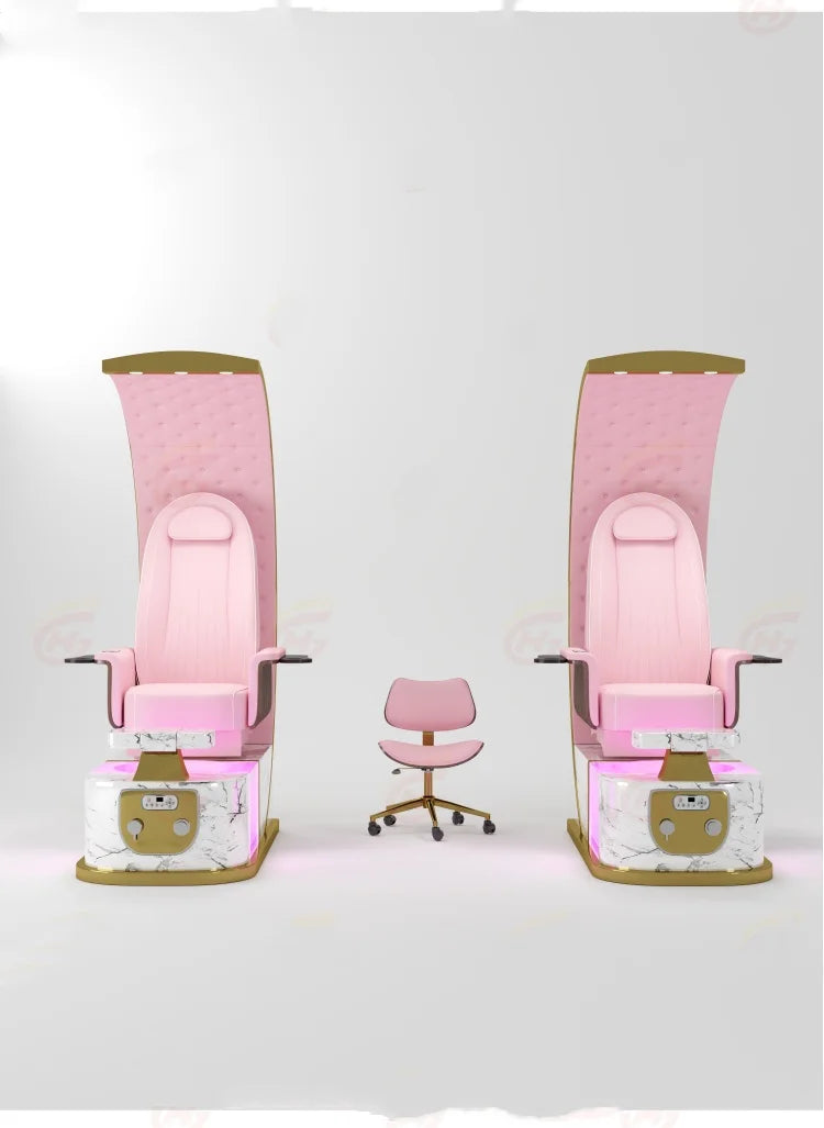 Light Luxury Modern Throne Professional High-Back Foot Spa Massage Chair Manicure and Pedicure Chair Manicure Salon Furniture