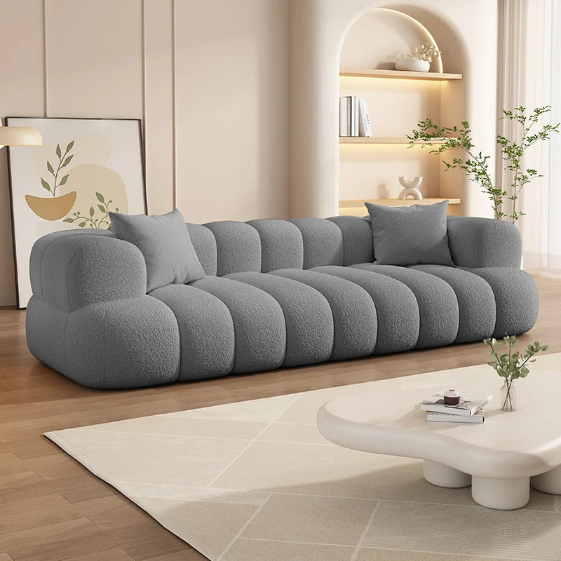 Cream Cloud Design Sofa Lazy Living Room Modern Wedding Relax Single Couch Accent Divani Da Soggiorno Nordic Furnitures