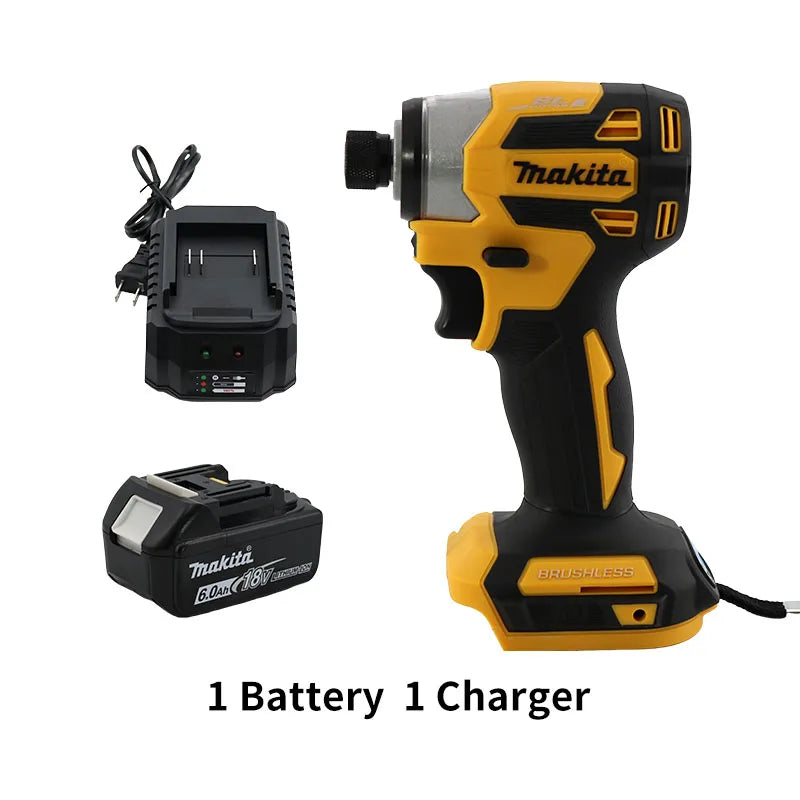 New Makita DTD173 Brushless Cordless 18V Lithium Battery Impact Screwdriver Speed 3600RPM Home Electric Drill Power Tools