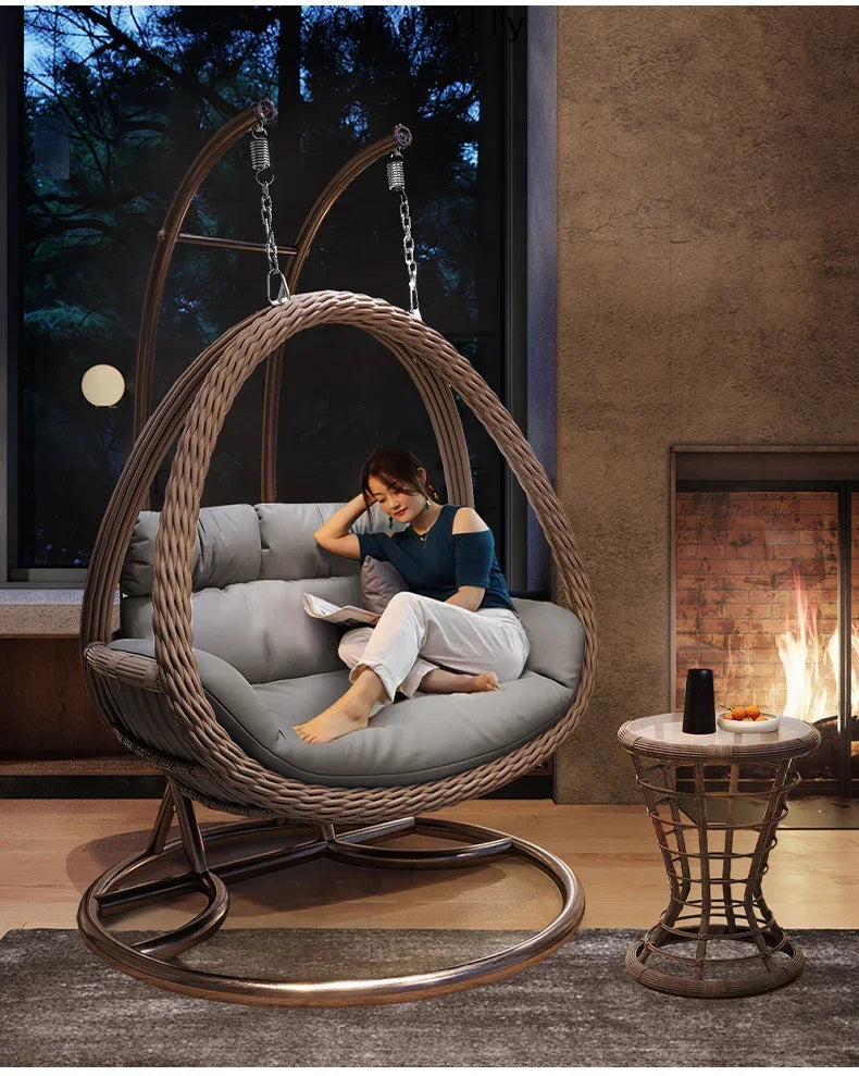 Balcony Basket Swing Chair Rattan Hanging Indoor Hammock Swing Chair Rocking Egg Muebles Jardin Exterior Y Terraza Furniture