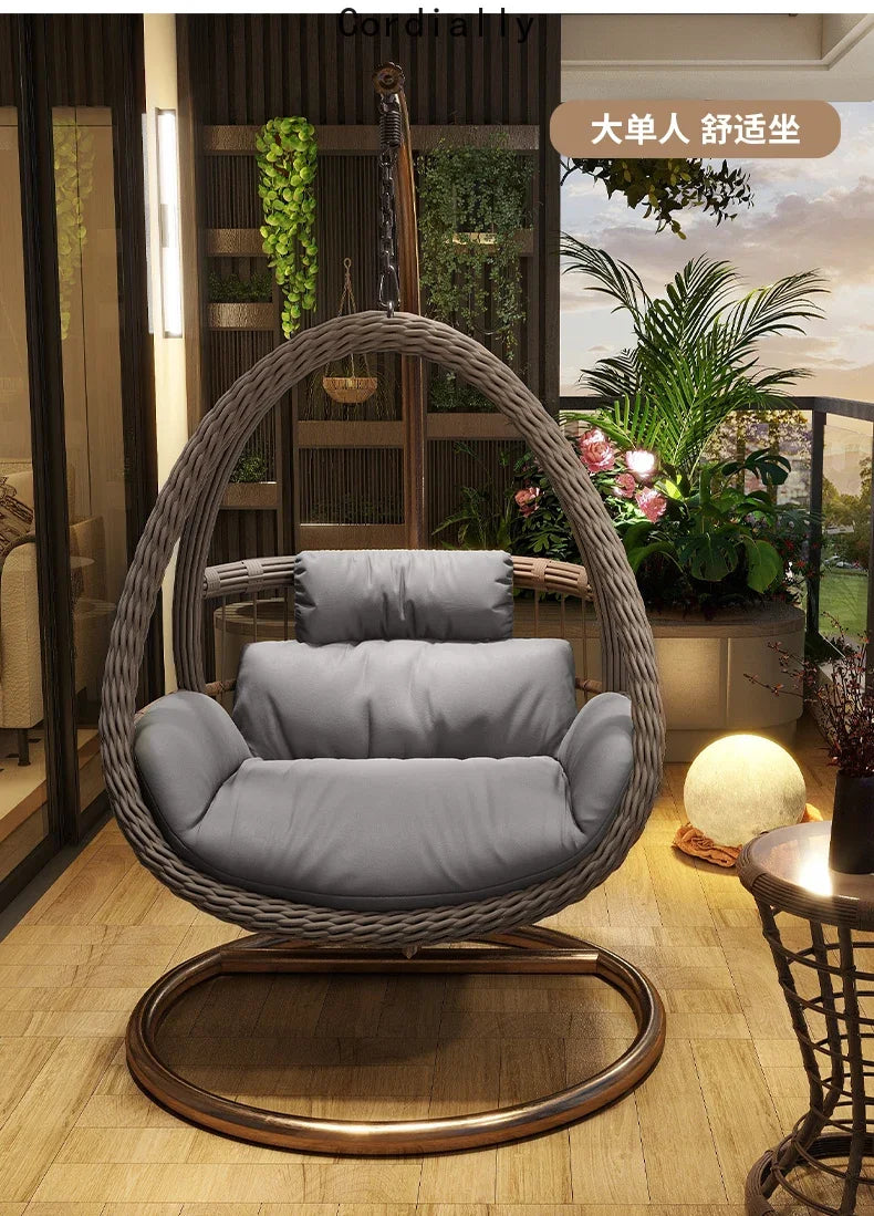 Balcony Basket Swing Chair Rattan Hanging Indoor Hammock Swing Chair Rocking Egg Muebles Jardin Exterior Y Terraza Furniture