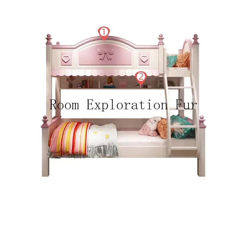 Princess bed Children Beds Split Slide Up And Down Height Bunk Economic Children Beds Cama Infantil Bedroom Furniture QF50TC