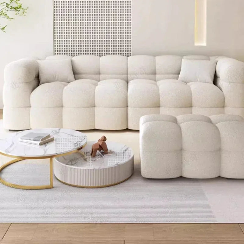 Velvet Lounge White Sofa Cloud Corner Floor Room Couch Sofa Sectional Love Seat Articulos Para El Hogar Lounge Suites Furniture