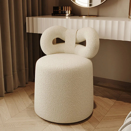 Makeup Chair Luxury Cashmere Nordic Style Living Room Sofa Chair Modern Home Furniture Backrest Dressing Table Vanity Stools