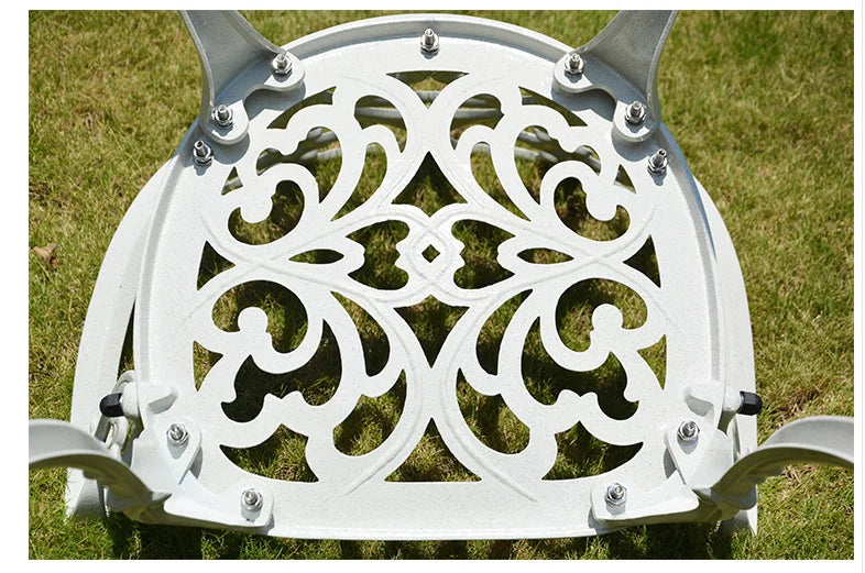 Outdoor Cast Aluminum Tables And Chairs Courtyard Garden Hotel Urniture Terrace Combination leisure Metal Round Patio Table