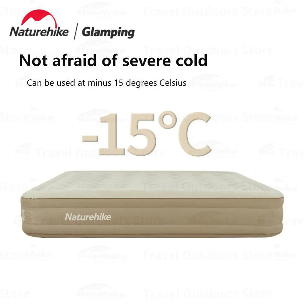 Naturehike Inflatable Sleeping Mattress Air Mat Camping Single Double Triple Bed With Built in Pump Folding Tourism Pad Portable