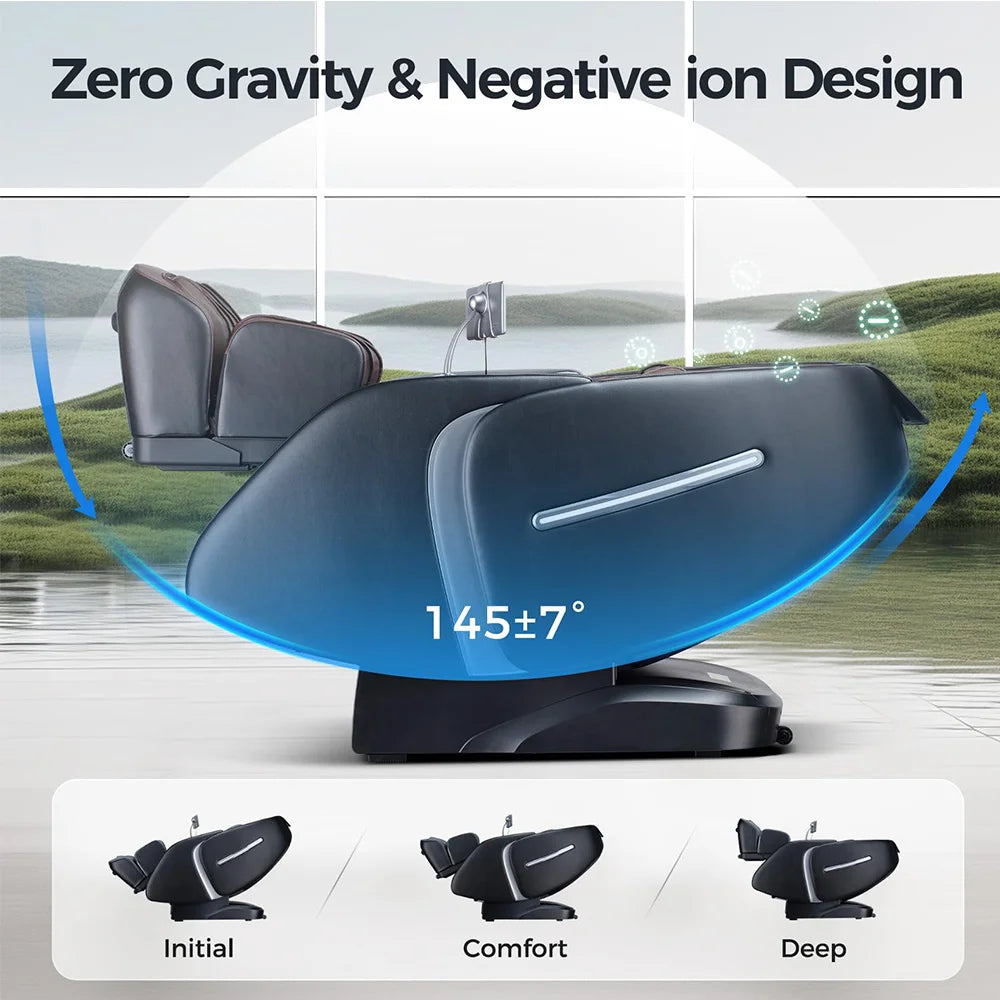 4D Airbag Zero Gravity full body Massage Chair Home 3D Foot Roller Shiatsu Office Chair