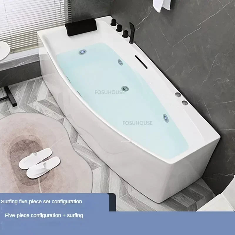 Light Luxury Acrylic Hydromassage Bathtub Massage Household Bathroom Fixture Portable Bathtub Multifunction Whirlpool Bathtub