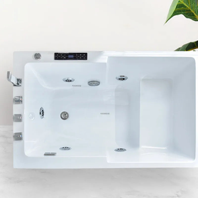 Modern Acrylic Freestanding Bathtub Small Apartment Bathroom Massage Bathtub Onstant Temperature Surfing Jacuzzi Bath Tub