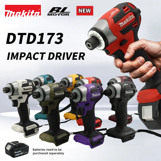 New Makita DTD173 Brushless Cordless 18V Lithium Battery Impact Screwdriver Speed 3600RPM Home Electric Drill Power Tools