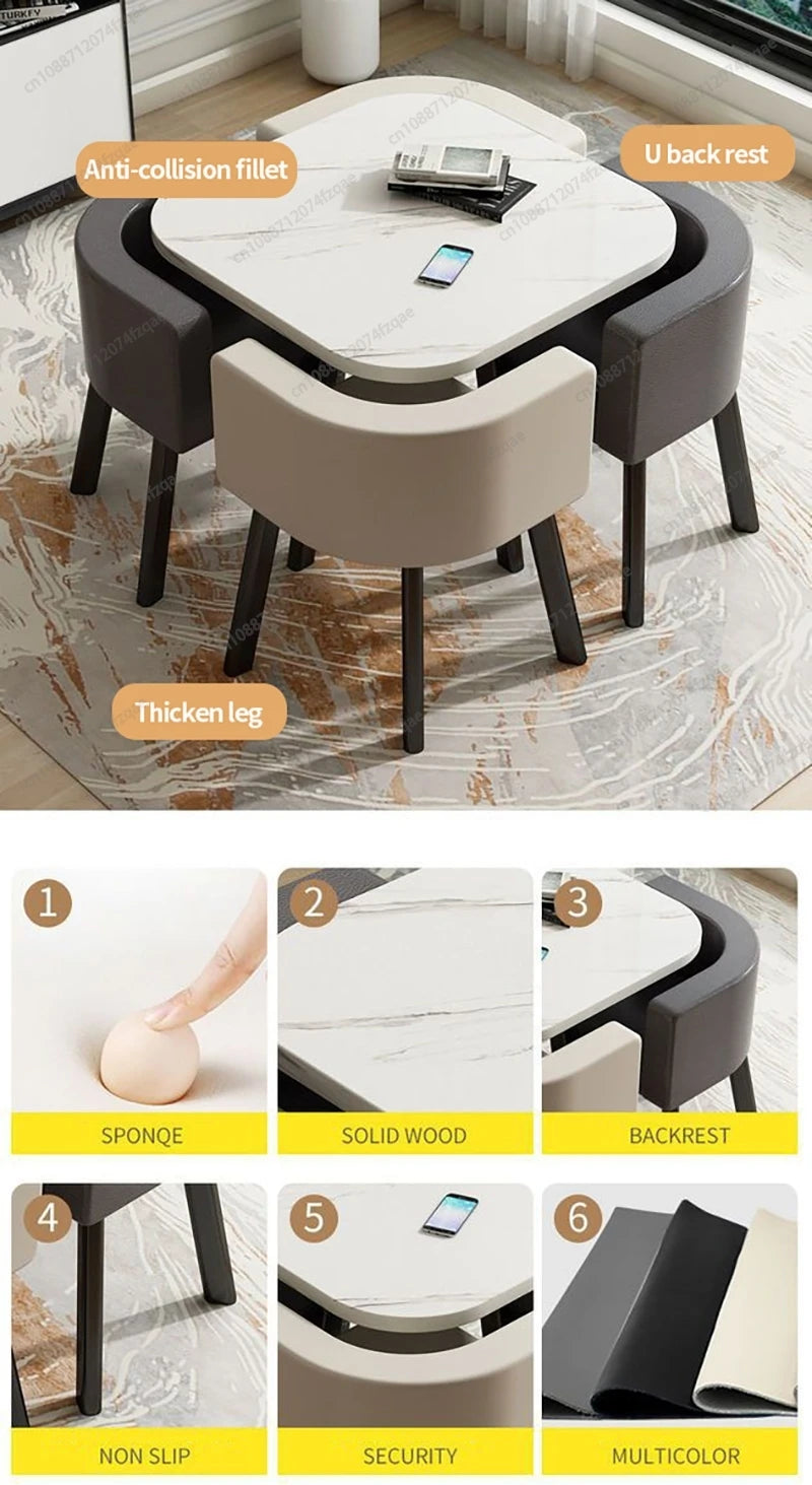 Table Coffee Tea Table Side Table Luxury Dining Chair Furniture For Living Room Home Seating Area Leisure Table And Chair Set