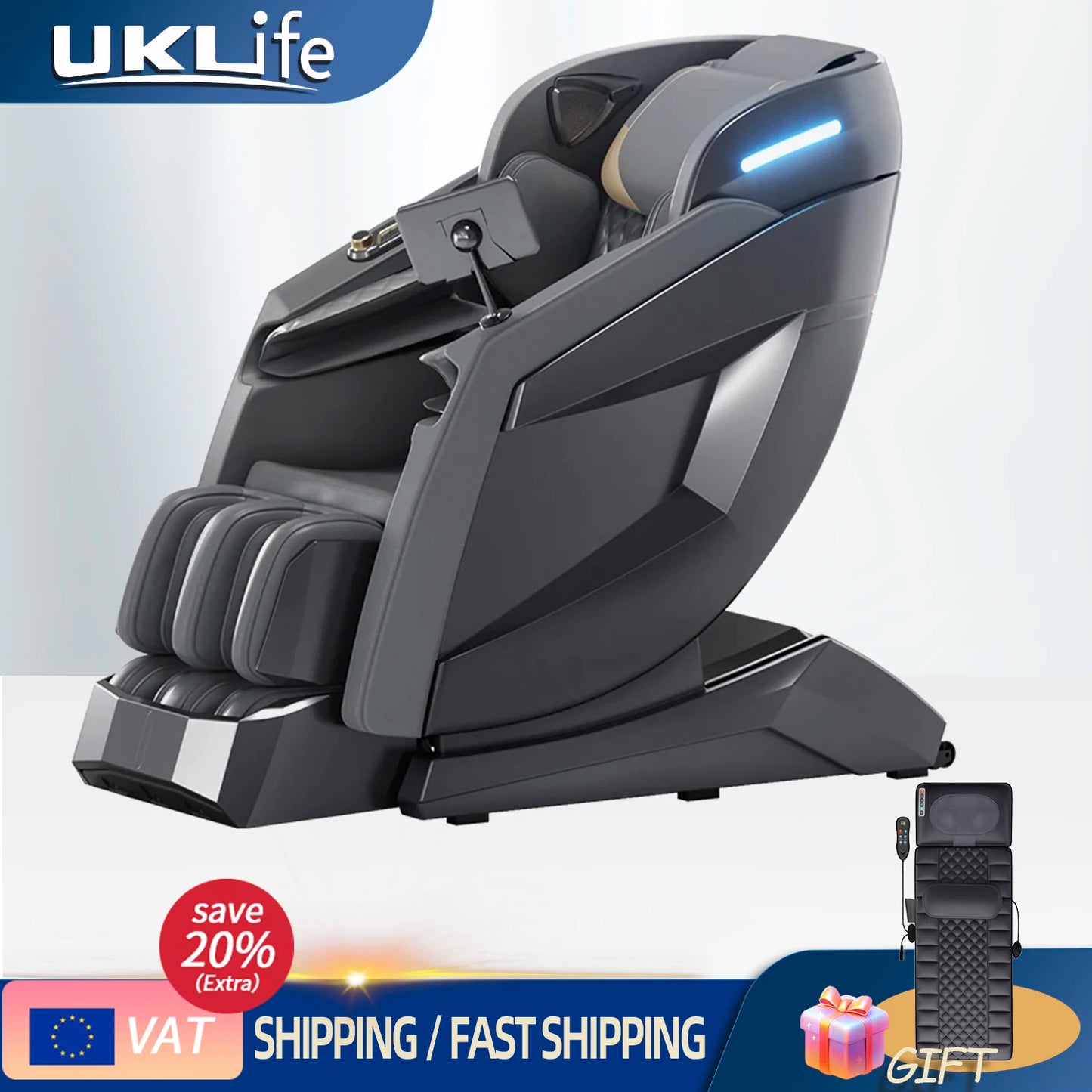 4D SL-Track Zero Gravity full body AirBag Massager Chairs Home 3D Office Chair Luxury Electric Massage Sofa