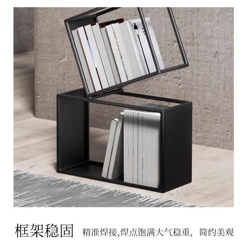 Bookshelf Special-shaped Creative Net Red Corner Vertical Bookshelf Floor Shelf Simple Modern Living Room Iron Art Corner Book Shelf