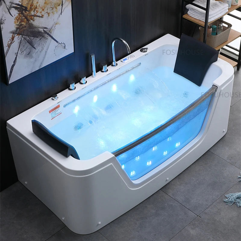 Luxury Freestanding Acrylic Massage Bathtub