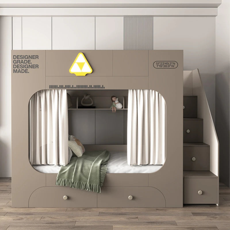 Bedroom Bunk Children Beds Loft Boys Modern Princess Children Beds Luxury Wooden Camas Infantiles Baby Crib Bed Furniture BL50CB