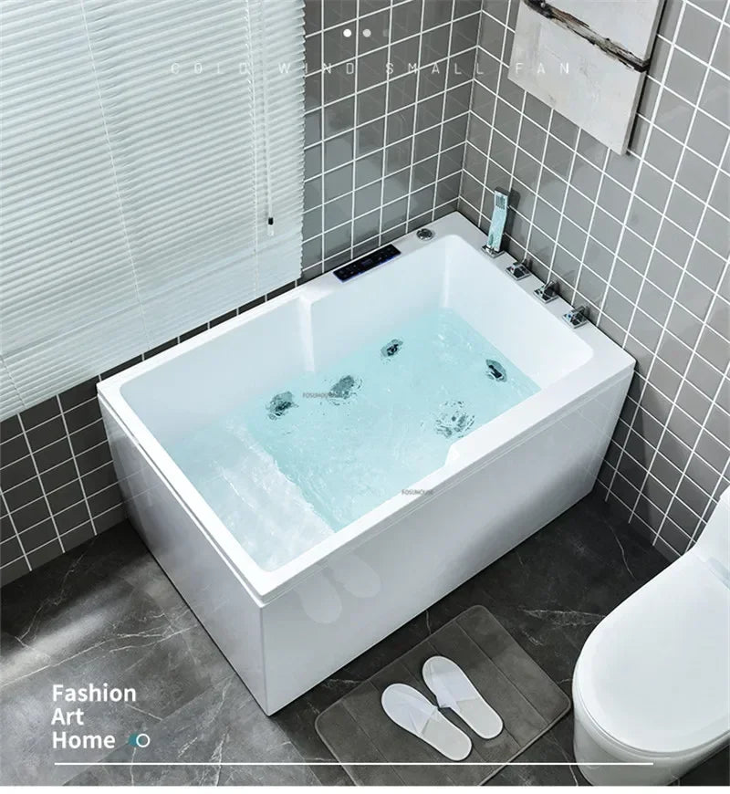 Modern Acrylic Freestanding Bathtub Small Apartment Bathroom Massage Bathtub Onstant Temperature Surfing Jacuzzi Bath Tub