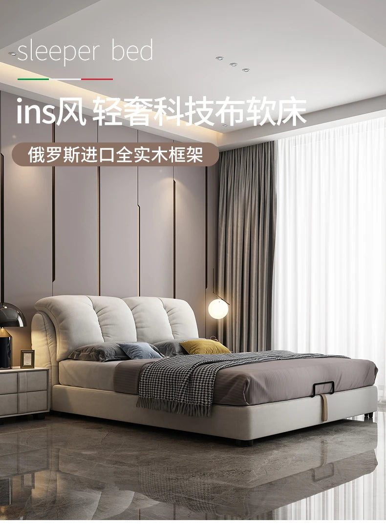 Bedroom Furniture Modern Accessories Double Queen Size Bed With Storage Sleeping Camas De Casal De Luxo Home Decoration