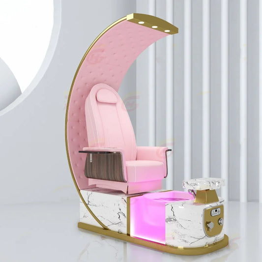 Light Luxury Modern Throne Professional High-Back Foot Spa Massage Chair Manicure and Pedicure Chair Manicure Salon Furniture