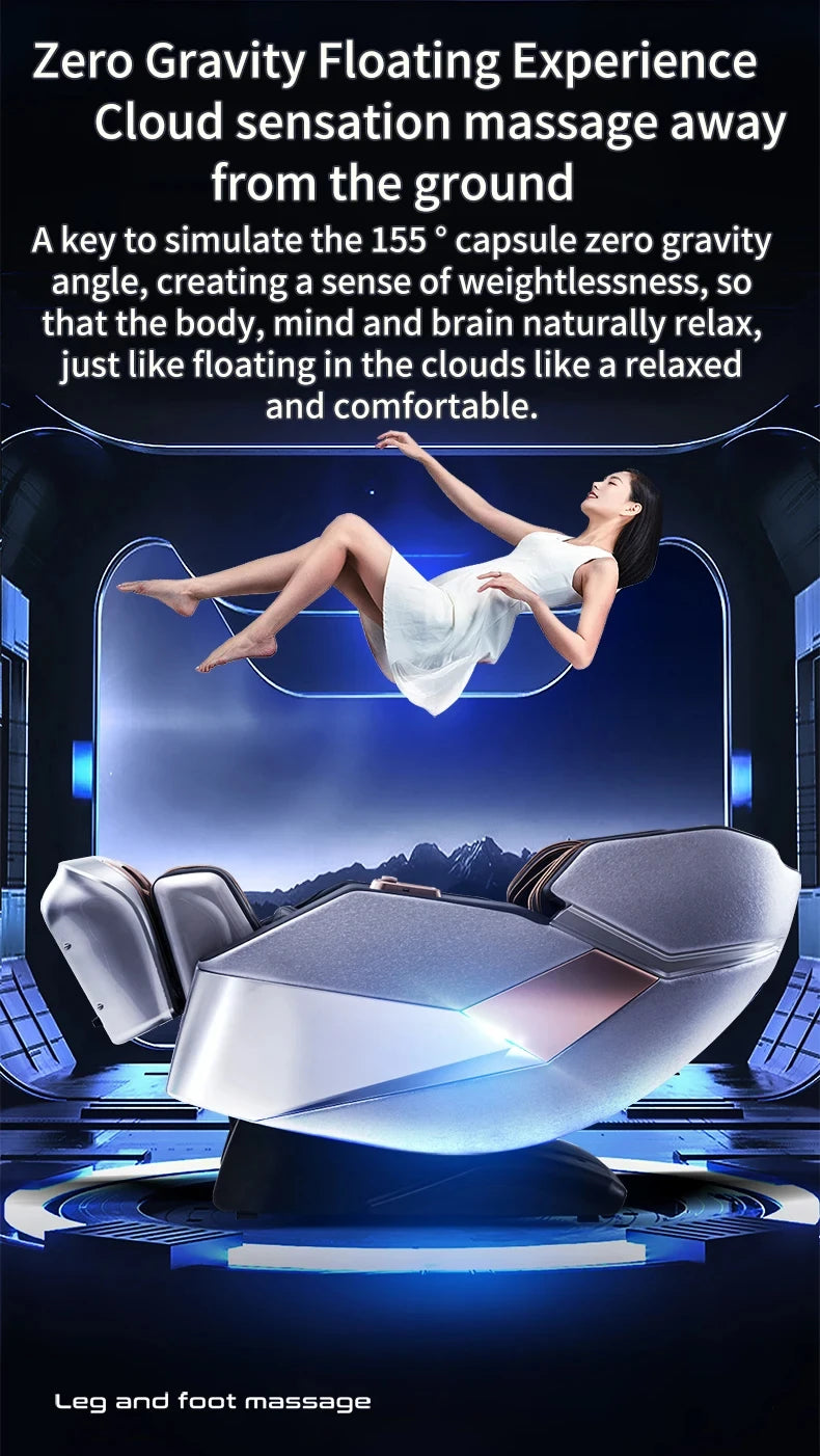 4D SL-Track Zero Gravity full body AirBag Massager Chair Home 3D Office Chair Luxury Electric Massage Sofa