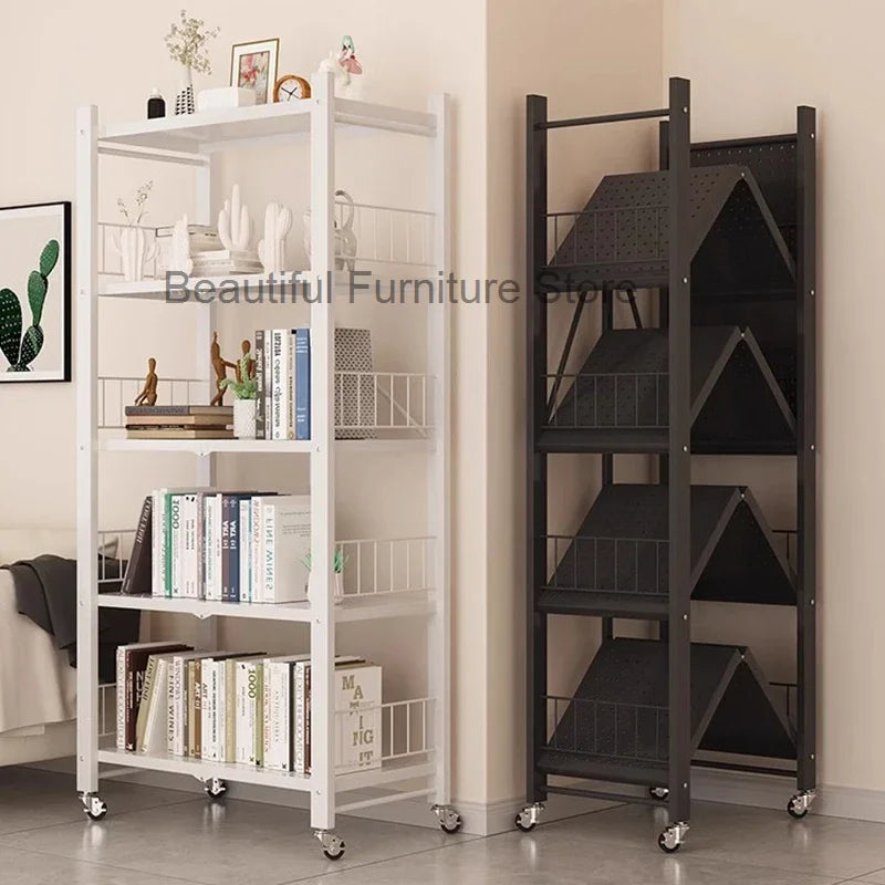 Modern Book Shelf Stand Holder Black Office Items Library Corner Bookshelf Ladder Creative Estanteria Movil Modular Furniture