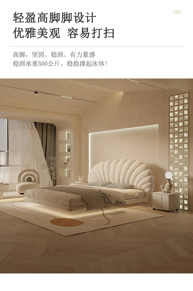 Unique Modern King Size Bed Modern Pretty White Princess Bed Loft Comferter Camas De Dormitorio Luxury Bedroom Set Furniture