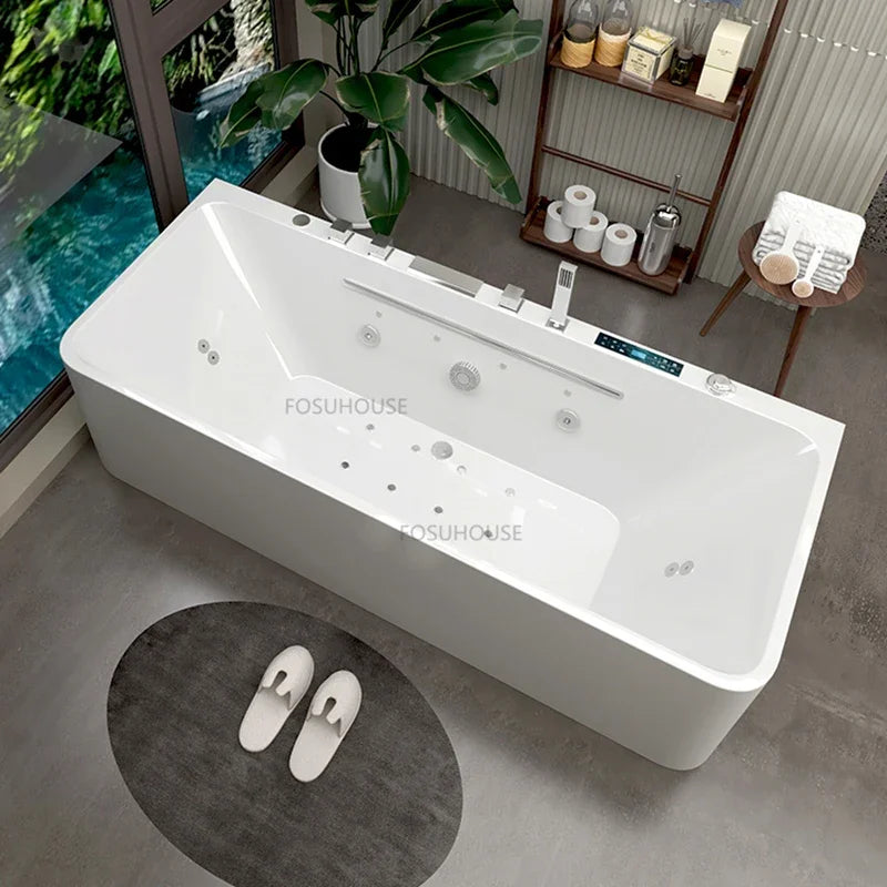 Acrylic Detached Bathtubs Bathroom Adults Surf Massage Bathtub Creative Household Indoor Whirlpool Tub Portable Bathtub