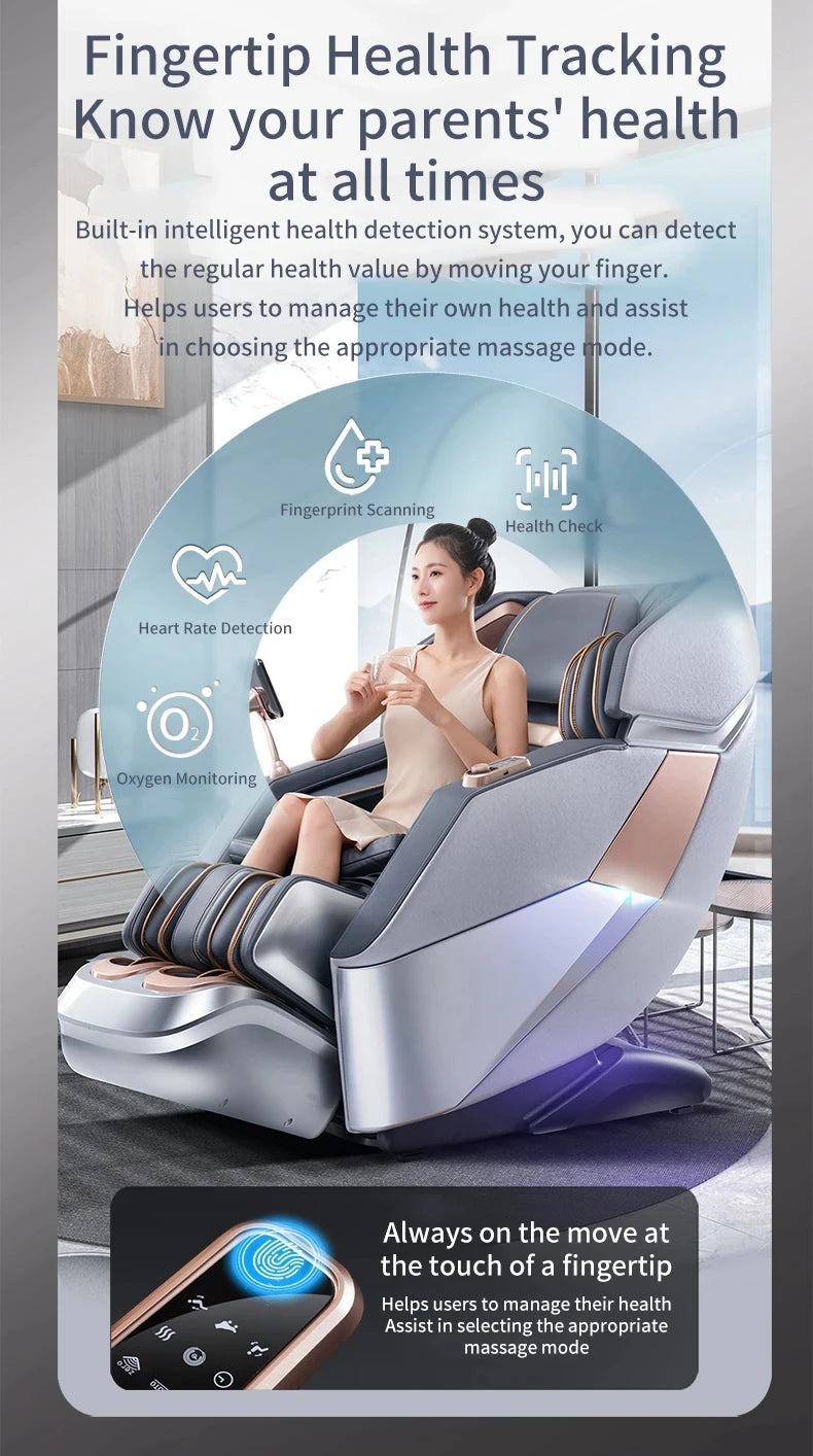 4D SL-Track Zero Gravity full body AirBag Massager Chair Home 3D Office Chair Luxury Electric Massage Sofa