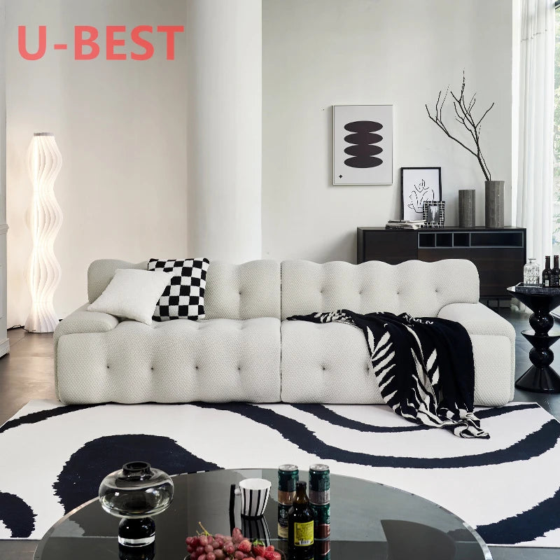 European Living Room Villa Furniture Three Seater Blogger 3 Seater Modular Couch Sectional Loveseat Floor Sofa