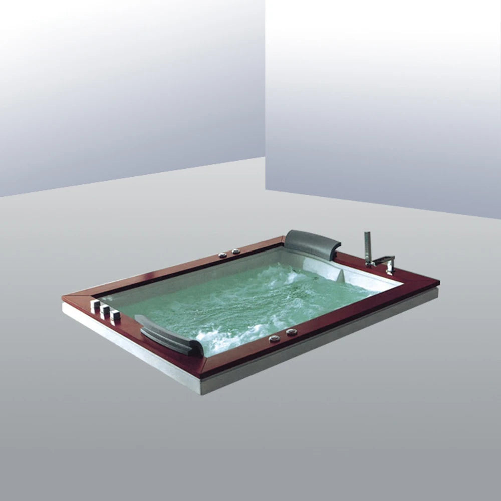 1800mm Drop-in Fiberglass Whirlpool Bathtub