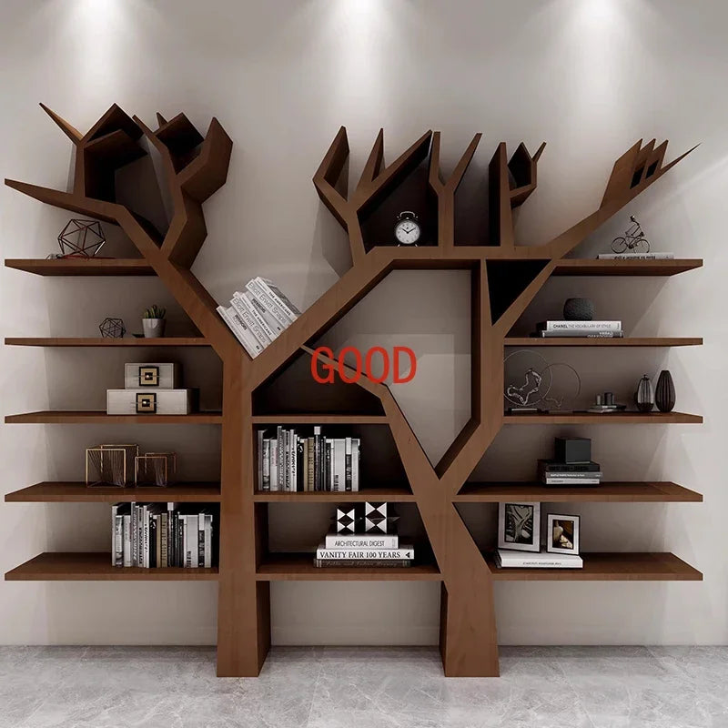 Book shelf Shelves Wood Tree Bookshelf Storage Living Room Bookends Library Buffet Cabinet Estanteria Madera Room Furniture