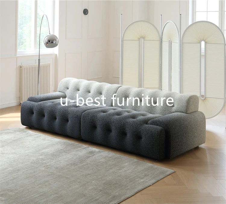 European Living Room Villa Furniture Three Seater Blogger 3 Seater Modular Couch Sectional Loveseat Floor Sofa