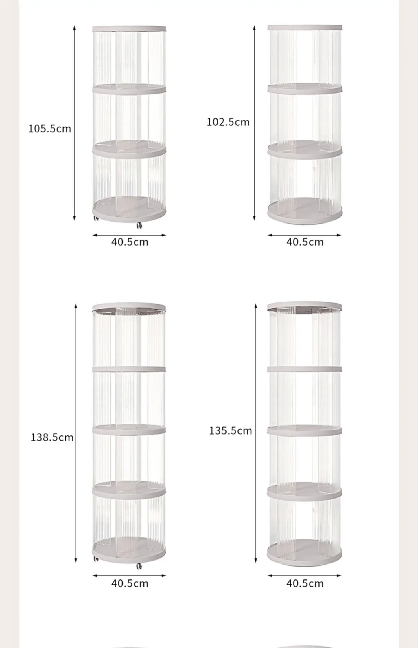 Floor to Ceiling Bookshelf, 360 Degree Rotating, Movable Display Bookcase, Living Room Study Corner, Multi-Layer Storage Rack