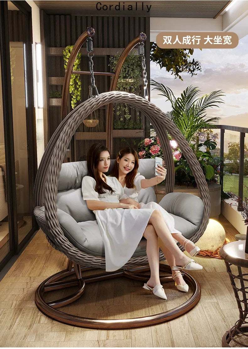 Balcony Basket Swing Chair Rattan Hanging Indoor Hammock Swing Chair Rocking Egg Muebles Jardin Exterior Y Terraza Furniture