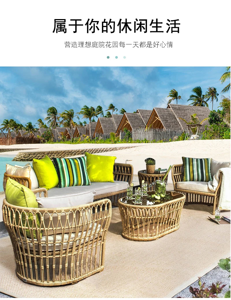 Rattan Garden Furniture Outdoor Sets Unique Modern Home Furniture Coffee Sets Outdoor Lounge High Quality Moveis Jardim Chairs