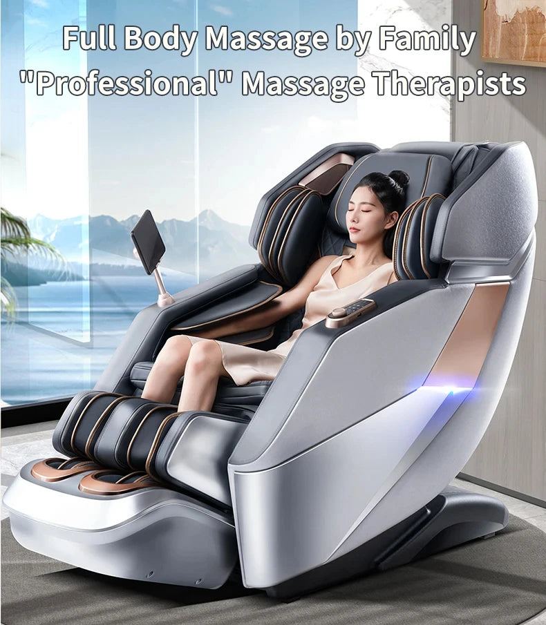 4D SL-Track Zero Gravity full body AirBag Massager Chair Home 3D Office Chair Luxury Electric Massage Sofa