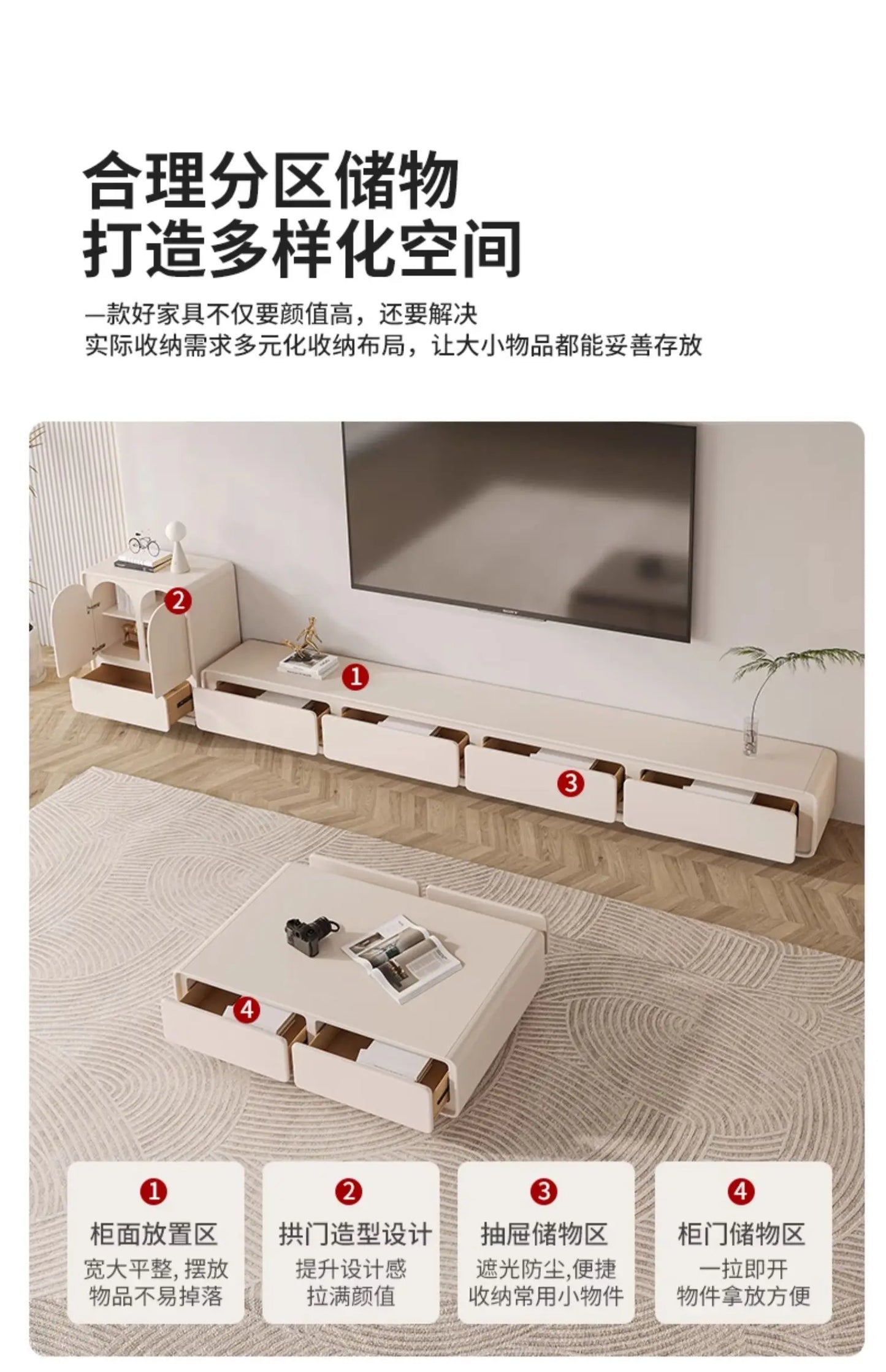 Storage Organizer Tv Stands Living Room Aesthetic Minimalist Shelf Wood Tv Table Monitor Cabinets Muebles Italian Furniture