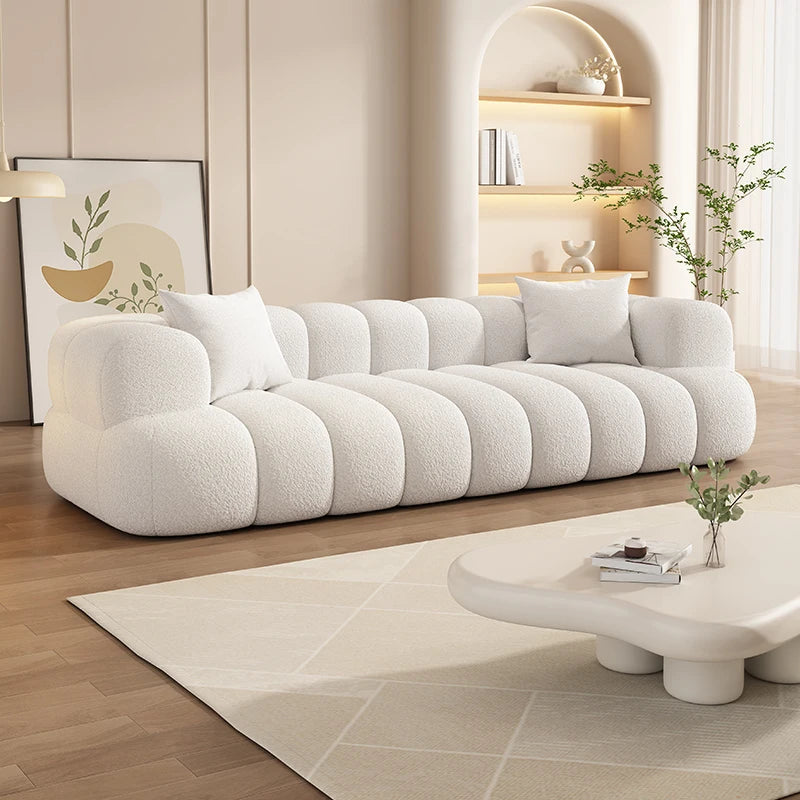 Cream Cloud Design Sofa Lazy Living Room Modern Wedding Relax Single Couch Accent Divani Da Soggiorno Nordic Furnitures