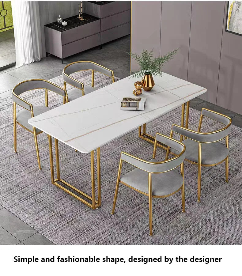 Kitchen Nordic Dining Table Gold Legs Organizer Apartment Library Coffee Tables Office Restaurant Mesas De Jantar Home Furniture