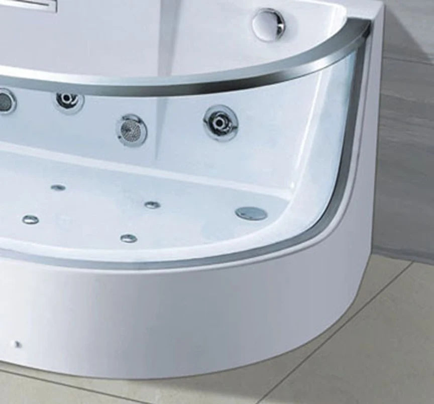 Acrylic 1700mm Fiberglass Whirlpool Bathtub