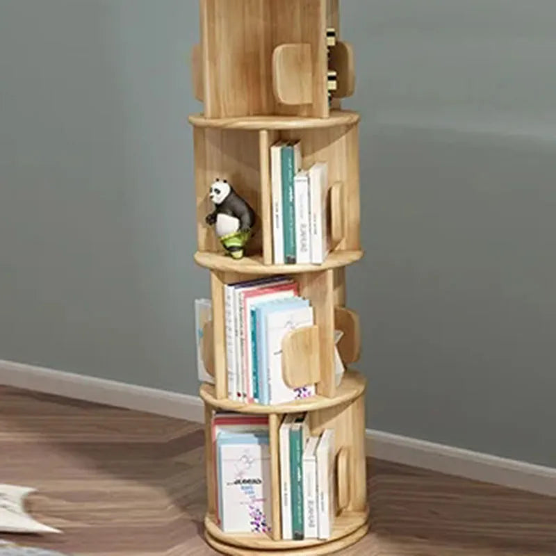 Rotary Bookshelf Floor Household Dollhouse Vertical Spinning Small Rotating Nordic Bookcase Separator Buchregal Salon Furniture