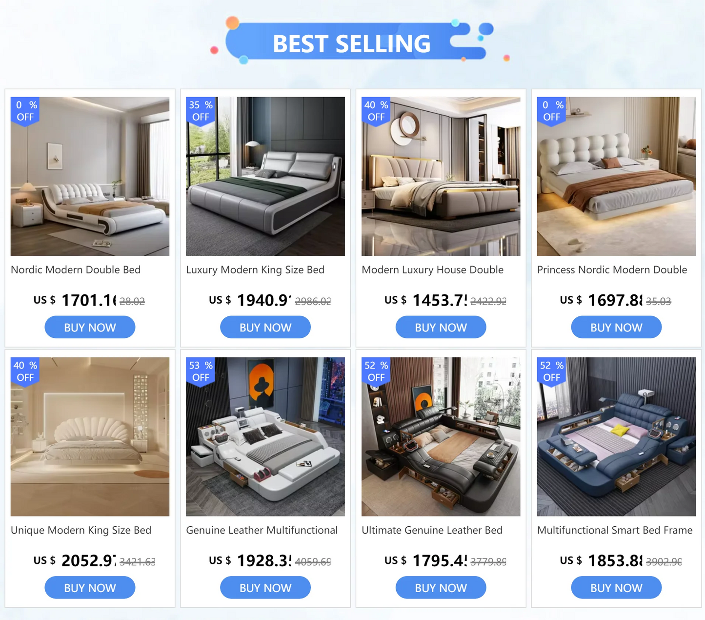 Unique Modern King Size Bed Modern Pretty White Princess Bed Loft Comferter Camas De Dormitorio Luxury Bedroom Set Furniture