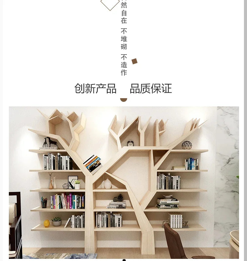 Book shelf Shelves Wood Tree Bookshelf Storage Living Room Bookends Library Buffet Cabinet Estanteria Madera Room Furniture