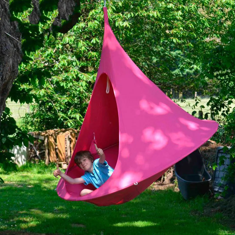 100cm UFO Shape Teepee Tree Hanging Swing Chair for Kids & Adults Indoor Outdoor Hammock Tent Patio Furniture Camping