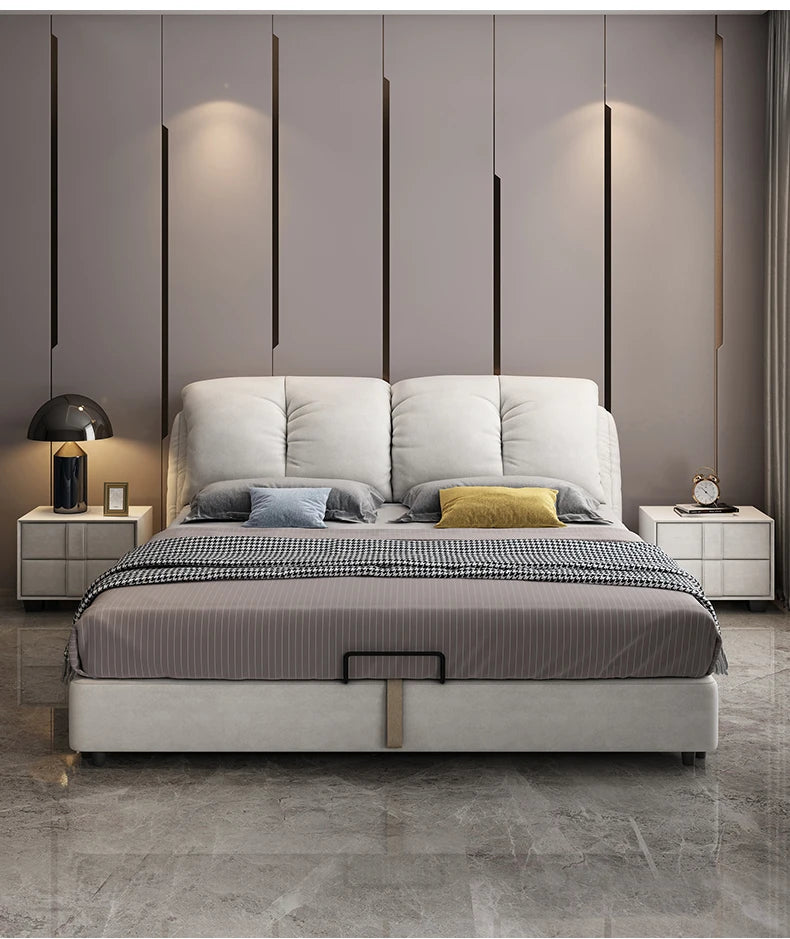 Bedroom Furniture Modern Accessories Double Queen Size Bed With Storage Sleeping Camas De Casal De Luxo Home Decoration