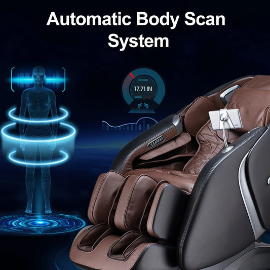 4D Airbag Zero Gravity full body Massage Chair Home 3D Foot Roller Shiatsu Office Chair