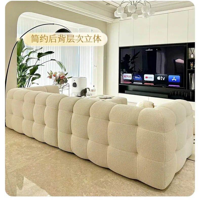 Plush Double Living Room Sofas Nordic Family Relaxing Corner Sofa Economic Cheap Salas Y Sofas Muebles Furniture Decoration